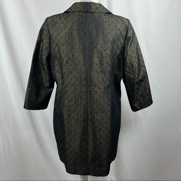 Apostrophe Metallic Black & Gold Long Party Event Jacket NWOT Size M - Picture 5 of 12